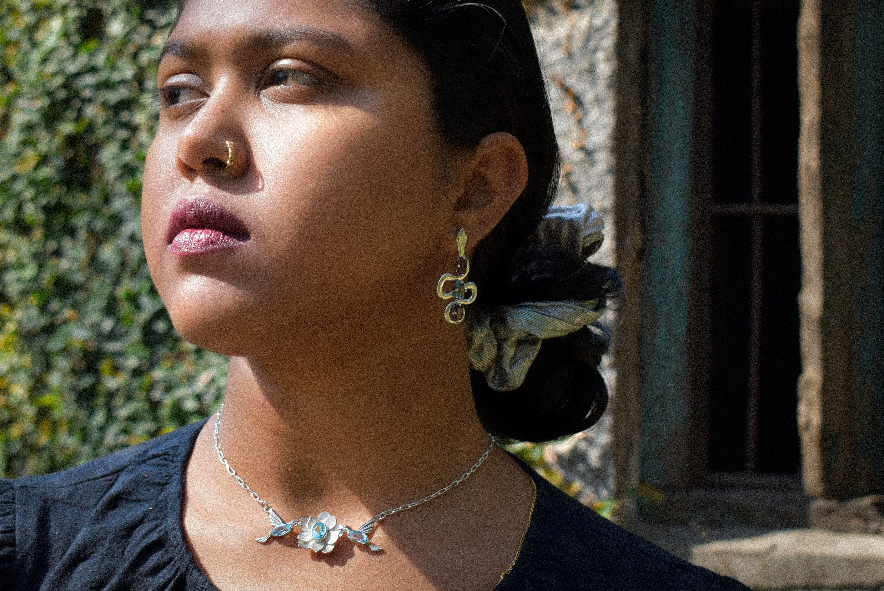 Hummingbird Flower Necklace 